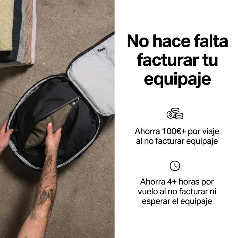 No hace falta facturar tu equipaje