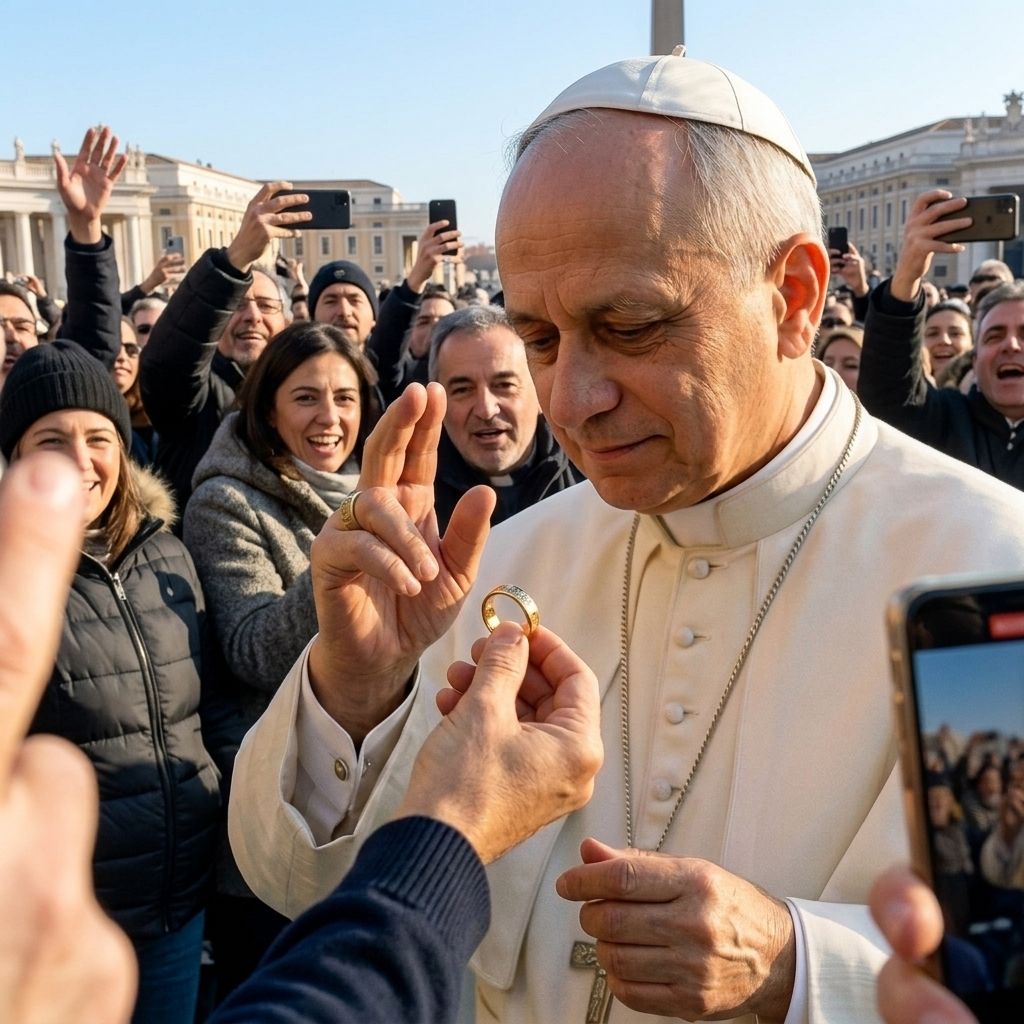 El Anillo Jesús bendecido por el Papa León XIV