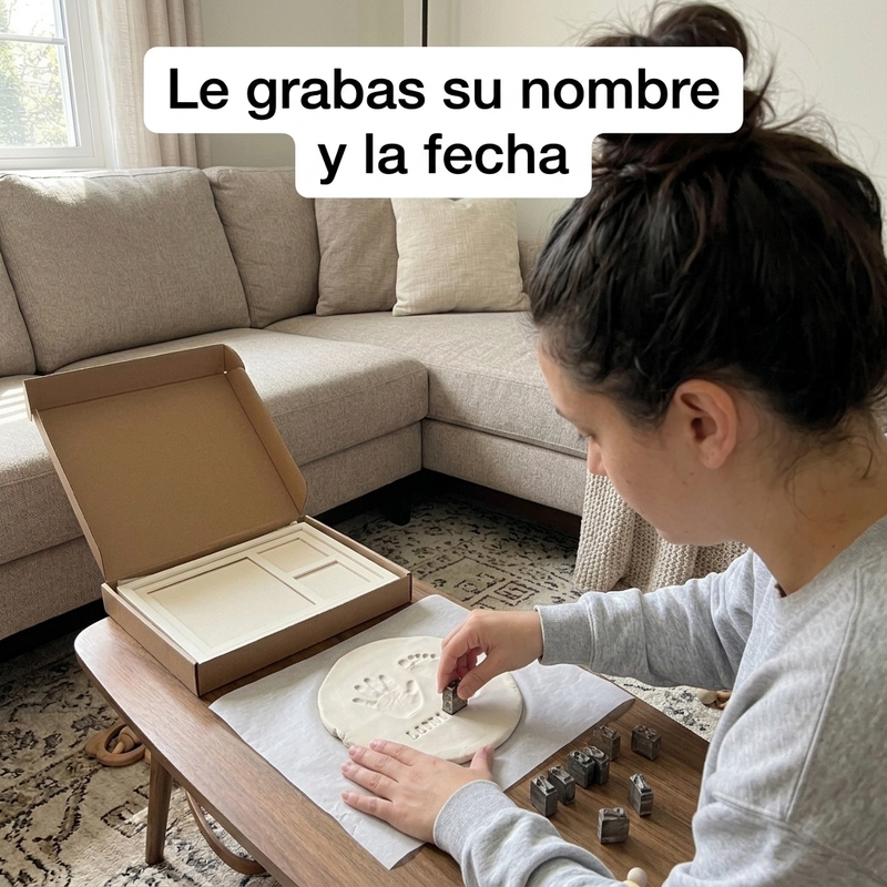 Grabando el nombre con las letras